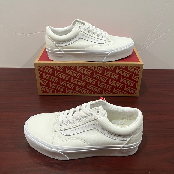 Vans, Old Skool Platform, VN0A3B3UWOO, True White - Picture 7 of 12